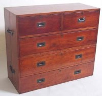 Lot 738 - Military chest of drawers.