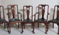 Lot 742 - Set eight mahogany dining chairs.
