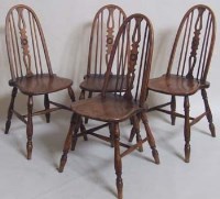 Lot 743 - Set of four Windsor chairs.