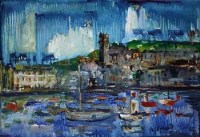 Lot 6 - J.L. Isherwood, Torquay Harbour, oil