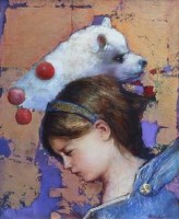 Lot 13 - Bohuslav Barlow, Sabre and Sophie, oil