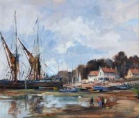 Lot 18 - Ivan Taylor, Pinmill, Suffolk - Lowtide, oil