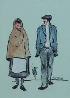 Lot 57 - C.M. Jones, Out For A Walk, oil (2)