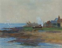 Lot 133 - James MacMaster, At Johnshaven, watercolour
