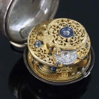 Lot 303 - Silver pair cased verge pocket watch by Daniel Delander, early 18th century