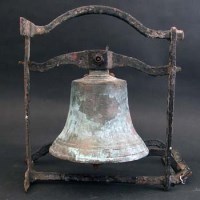 Lot 334 - Bronze Bell and wall mounts ex Verdin family