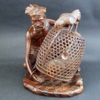 Lot 339 - Modern wood carving signed I.B Lasem DB4394