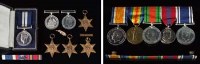 Lot 346 - A Distinguished Service Medal group of seven awarded to Chief Stoker William Cadwallader and brothers group of five medals