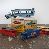 Lot 350 - Five Boxed dinky cars and four other unboxed models.
