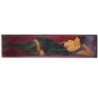 Lot 362 - Board decorated with reclining ladies