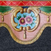 Lot 364 - Painted Canvas Pelmets (pair)