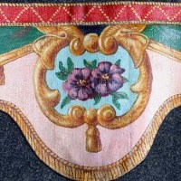 Lot 365 - Painted Canvas Pelmets (pair)