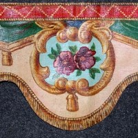 Lot 366 - Painted Canvas Pelmets (pair)
