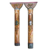 Lot 377 - Pair of painted Columns