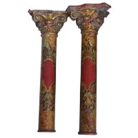 Lot 378 - Pair of Painted Columns