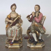 Lot 417 - Pair of musicians.