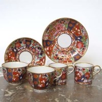 Lot 431 - Two Barr Worcester matched trios circa 1810