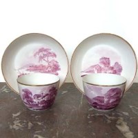Lot 442 - Two Wedgwood cups and saucers DB3339 and 3340