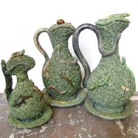 Lot 456 - Three Graduated Mafra Caldas ewers