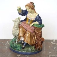 Lot 457 - Minton parian majolica figure of a lady DB4454