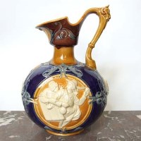 Lot 462 - Minton majolica large ewer, DB3532