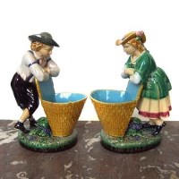 Lot 463 - Pair of Minton Majolica figures DB3816