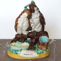 Lot 467 - Robinson and Leadbeater majolica match holder