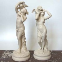 Lot 476 - Two Parian figures DB 4410