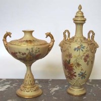 Lot 481 - Royal Worcester lidded vase and one other.