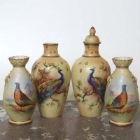 Lot 486 - Two pairs of Locke & Co vases.