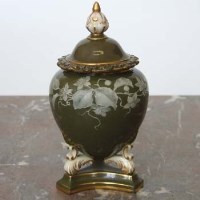 Lot 489 - Locke and Co Worcester pate sur pate lidded vase