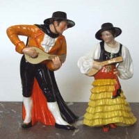 Lot 501 - Crown Derby Spanish Duet figures DB1312