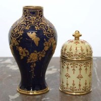 Lot 505 - Royal Doulton vase and a Coalport vase.