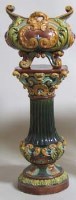 Lot 534 - Doulton Lambeth Jardiniere and stand,   heavy