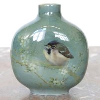 Lot 536 - Royal Doulton Titanian ware vase (hairline crack) DB4422