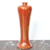 Lot 549 - Ruskin Orange Lustre Vase