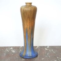 Lot 550 - Ruskin Orange/Blue Vase