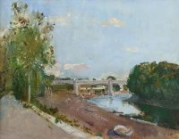 Lot 25 - Rodney Joseph Burn, Low Tide - Strand on the Green, oil