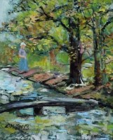 Lot 55 - Charles M. Jones, Lower Slaughter, Cotswold, oil