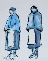 Lot 56 - Charles M. Jones, Mill Girls, Salford, oil