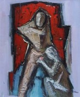 Lot 76 - Tadeusz Was, Tragedy, mixed media