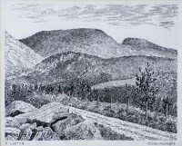 Lot 91 - Alfred Wainwright, Y Llethr, ink