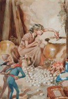 Lot 111 - George S. Dixon, Three various illustrations, watercolour (3)