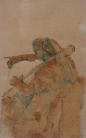 Lot 122 - Harold Riley, Jacqueline du Pré, ink and wash (2)