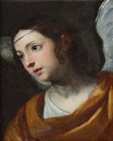 Lot 152 - Italian School, 18th Century, Head study of an angel, oil