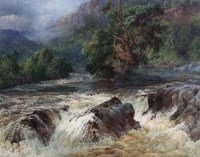Lot 184 - Charles Davidson, On the Llugwy, watercolour