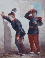 Lot 185 - Orlando Norie, Off Duty, watercolour
