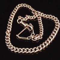 Lot 244 - 9 carat flat curb chain.