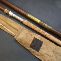 Lot 371 - Hardy LRH Split Cane spinning rod and two others