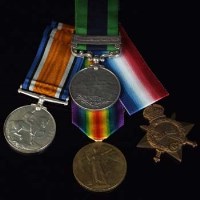 Lot 379 - India General Service Medal plus three WWI medals (4)